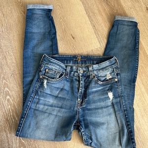Seven for all mankind mid rise skinny jeans